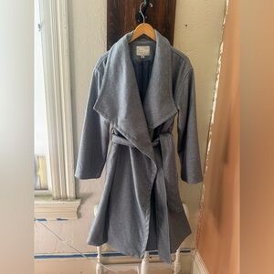 Blue/Gray Wrap Coat with Belt size Medium